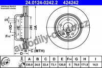 Brzdový kotouč ATE 24.0124-0242 (AT 424242)