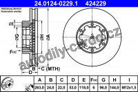 Brzdový kotouč ATE 24.0124-0229 (AT 424229) Brzdový kotouč ATE 24.0124-0229 (AT 424229)