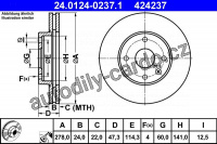 Brzdový kotouč ATE 24.0124-0237 (AT 424237) Brzdový kotouč ATE 24.0124-0237 (AT 424237)