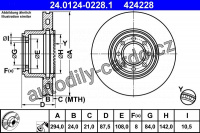 Brzdový kotouč ATE 24.0124-0228 (AT 424228)