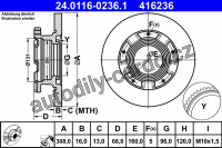 Brzdový kotouč ATE 24.0116-0236 (AT 416236)