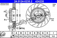 Brzdový kotouč ATE 24.0124-0235 (AT 424235) Brzdový kotouč ATE 24.0124-0235 (AT 424235)