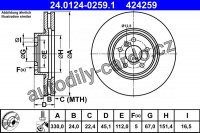 Brzdový kotouč ATE 24.0124-0259 (AT 424259)