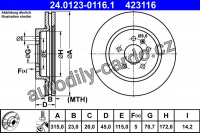 Brzdový kotouč ATE 24.0123-0116 (AT 423116)