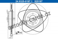 Brzdový kotouč ATE 24.0325-0197 (AT 525197)
