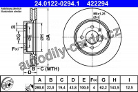 Brzdový kotouč ATE 24.0122-0294 (AT 422294)