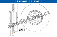 Brzdový kotouč ATE 24.0130-0212 (AT 430212) - VOLVO