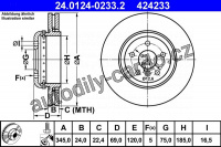 Brzdový kotouč ATE 24.0124-0233 (AT 424233)