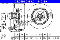 Brzdový kotouč ATE 24.0110-0389 (AT 410389) Brzdový kotouč ATE 24.0110-0389 (AT 410389)