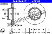 Brzdový kotouč ATE 24.0124-0181 (AT 424181)
