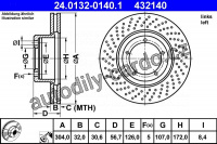 Brzdový kotouč ATE 24.0132-0140 (AT 432140) Brzdový kotouč ATE 24.0132-0140 (AT 432140)