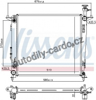 Chladič motoru NISSENS 666223 Chladič motoru NISSENS 666223