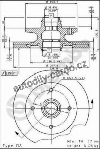 Brzdový kotouč BREMBO 09.4471.10 - MAZDA Brzdový kotouč BREMBO 09.4471.10 - MAZDA