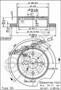 Brzdový kotouč BREMBO 09.5744.10 Brzdový kotouč BREMBO 09.5744.10