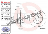 Brzdový kotouč BREMBO 09.4629.10 - VOLVO