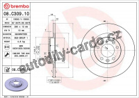 Brzdový kotouč BREMBO 08.C309.10