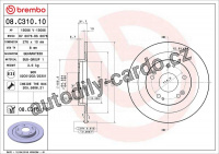Brzdový kotouč BREMBO 08.C310.11