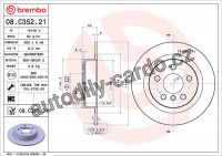 Brzdový kotouč BREMBO 08.C352.21