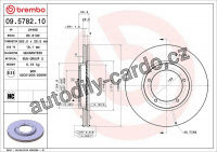 Brzdový kotouč BREMBO 09.5782.10 - PORSCHE