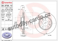 Brzdový kotouč BREMBO 09.9726.11