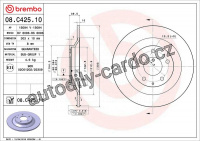 Brzdový kotouč BREMBO 08.C425.11
