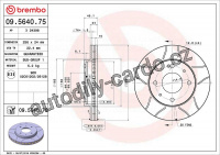 Brzdový kotouč BREMBO MAX 09.5640.75 - MITSUBISHI