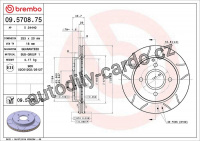 Brzdový kotouč BREMBO MAX 09.5708.75 - FORD