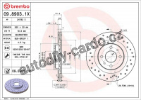 Brzdový kotouč BREMBO 09.8903.1X