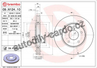 Brzdový kotouč BREMBO 09.N124.10 - CHRYSLER, FIAT