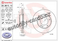 Brzdový kotouč BREMBO 09.B613.11 - KIA