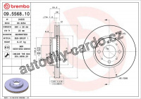 Brzdový kotouč BREMBO 09.5568.10 - VOLVO