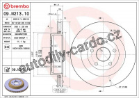 Brzdový kotouč BREMBO 09.N213.11 - JEEP