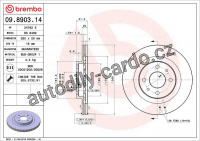 Brzdový kotouč BREMBO 09.8903.14 - LADA