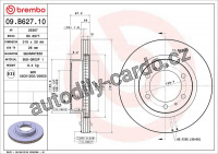 Brzdový kotouč BREMBO 09.B627.10 - TOYOTA