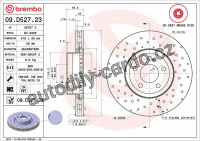 Brzdový kotouč BREMBO 09.D527.23 - MERCEDES-BENZ