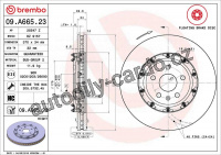 Brzdový kotouč BREMBO 09.A665.23 - CADILLAC, CHEVROLET