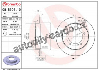 Brzdový kotouč BREMBO 08.B304.10