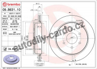 Brzdový kotouč BREMBO 09.B631.11 Brzdový kotouč BREMBO 09.B631.11