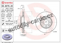 Brzdový kotouč BREMBO 09.9078.20