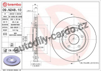 Brzdový kotouč BREMBO 09.N248.11 - CHRYSLER, FIAT, LANCIA
