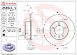Brzdový kotouč BREMBO 09.B633.10 - NISSAN, OPEL, RENAULT