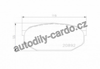 Sada brzdových destiček BREMBO P54005 - MITSUBISHI Sada brzdových destiček BREMBO P54005 - MITSUBISHI