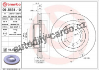 Brzdový kotouč BREMBO 09.B634.11 - TOYOTA Brzdový kotouč BREMBO 09.B634.11 - TOYOTA