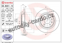 Brzdový kotouč BREMBO 08.B351.10