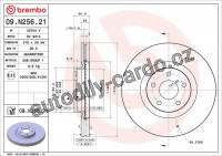 Brzdový kotouč BREMBO 09.N256.21 - FORD