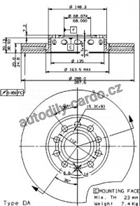 Brzdový kotouč BREMBO 09.5745.21