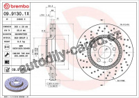 Brzdový kotouč BREMBO 09.9130.1X