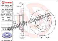 Brzdový kotouč BREMBO 09.B636.11 - MITSUBISHI