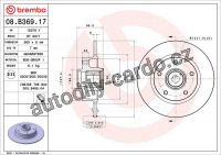 Brzdový kotouč BREMBO 08.B369.17
