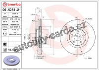 Brzdový kotouč BREMBO 09.N284.21 - FORD